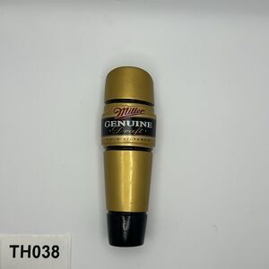 Miller Genuine Draft Beer Tap Handle Gold & Black 6” Beer Bar Man Cave Draft